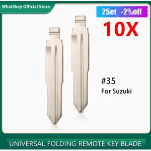 10 Stks/partij Vervanging NO.35 Metalen SZ11R Ongesneden Afstandsbediening Flip Nood Sleutelblad Blank Voor Suzuki Alto Kd Vvdi #35