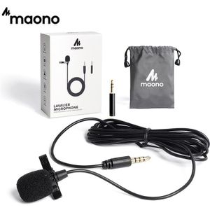 Maono Lavalier Microfoon Handsfree Condensator Microfoon Clip Op Vocale Opname Revers Mic Wired Studio Microfoon Voor Dslr Cam