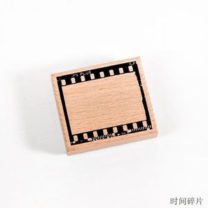 Vintage Film Label Achtergrond Decoratie Stempel Houten Stempels Voor Scrapbooking Briefpapier Diy Craft Standaard Stempel