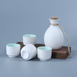 Japanse Stijl Sake Flagon Set Met 4 Wijn Mok Cups Hip Kolven Keramische Ambachten Drank Saka Stoup Wijn Pot Pak fles Voor Alcohol