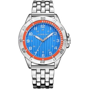 Crrju 2113 Top Luxe Roestvrij Stalen Horloge Voor Mannen Classic Quartz Mannelijke Horloges Romeinse Cijfers Klok