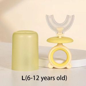 Tandenborstel Kinderen Siliconen Borstel Met Cup Oral Care U-Vormige Borstel 360 Bpa Gratis Food Grade Silicone Cleaning Tanden kids Items