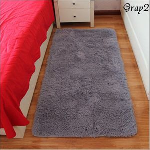 Grijs 2 Rechthoek Badmat Slaapkamer Vloer Tapijt Effen Kleur Absorberend Antislip Deurmat