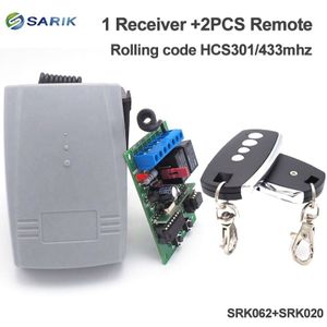 2 Kanaals Gate Garagedeur Afstandsbediening Ontvanger 433 Mhz Rolling Code Ontvanger Afstandsbediening Schakelaar