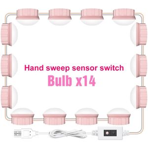 Hollywood Kaptafel Lamp Make-Up Spiegel Lamp Led Usb Dimmen Licht Badkamer Decoratie Lamp Muur Spiegel Licht 8W 12W 16W 20W