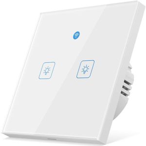 Alexa Schakelpaneel Wifi Smart Switch Touch Light Switch Panel Draadloze Wandschakelaar Voice Control Met Google Home 1/2/3 Gang Eu