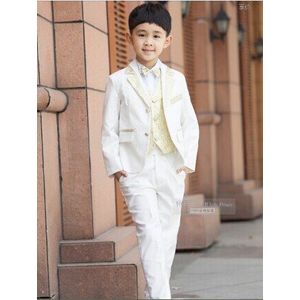 Retail 1 Set Kinderkleding Set Kostuum Verjaardag Casual Brand Formele Jongen Wedding Suits Blazers 5 PCS Set F 1004