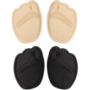 2 Pairs Voorvoet Binnenzool Schoenen Pads Hoge Hak Zachte Binnenzool Anti-Slip Voet Bescherming Voet Kussens Spons Pijnbestrijding voetverzorging