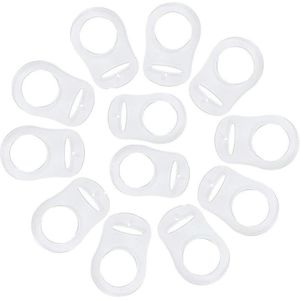 12Pcs Ring Knop Stijl Fopspeen Adapter Soft Silicone Baby Fopspeen Dummy Fopspeen Houder Clip Adapter Voor Baby Mam Fopspeen tra