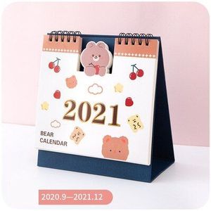 Dieren Kalender Creatieve Desktop Decoratie Kawaii Briefpapier Jaar Planner Kantoor Schema Dagelijkse Plan Tafel Kalender