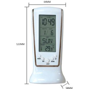 LED Backlight Digital Snooze Desk Alarm Clock Temperature Calendar Display Local for Car Desk Home Bedroom Office Decoration Travel
