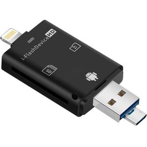 Multi In 1 TF USB Memory Adapter Voor Micro SD Kaartlezer Adapter Voor Flash Drive Multi OTG Reader Voor iPhone 5 5 S 5C 6 7 8