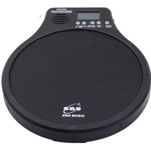 Eno Digitale Drummen Practice Drum Pad Met Metronoom 3 In 1 Voor Drummer Zwart Metronomer Elektronische Practise Pad