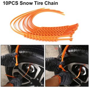 10 STKS Autoband Anti-skid Keten Emergency Tire antislip Keten Voor Zand Road Sneeuw Road Met handschoenen Sneeuw Schop