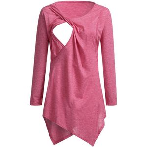 Materniti Kleding Borstvoeding Kleren Zwangere Vrouwen Moederschap Lange Mouw Laag Verpleging Tops T-shirt Voor Borstvoeding A2