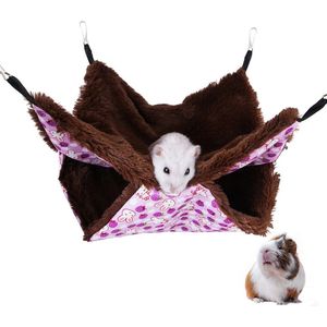 Huisdier Zachte Hangmat Bed Fret Hamster Papegaai Rat Cavia Muizen Warm Huisdier Kooi Hangmat Opknoping Fleece Bed Swing zak Speelgoed Huis