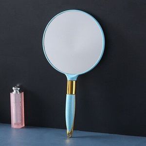 Ronde/Vierkante Make-Up Hand Spiegel Met Handvat Europese Stijl Retro Schoonheid Spiegel Draagbare Kleine Vintage Cosmetische Spiegel