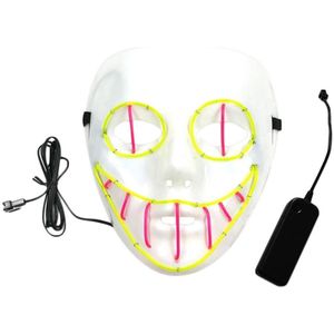 EL Lichtgevende Masker Koud Licht Cosplay EL LED Draad Clown Masker Halloween & Carnaval Party Kostuums Kerst NewYear