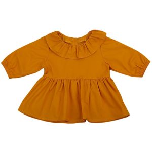 Baby Meisjes Lange Mouwen Verstoorde T-shirt Korte Mini Jurk Outfit Babykleertjes outfits