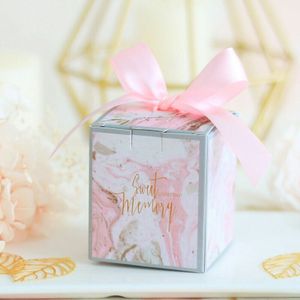 Candy Box Met Lint Chocolade Doos Dozen Bruiloft Souvenirs Bag Kids Verjaardag Benodigdheden Bruiloft Gunsten En