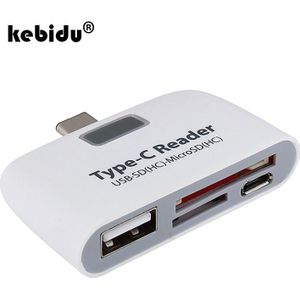 Kebidu Multifunctionele 5 In 1 Otg/Tf/Sd Smart Kaartlezer Met Micro Usb/Type C Lading Poort Voor Samsung Galaxy S6 Rand Voor Telefoon