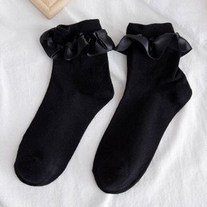 Leuke Ruffle Lolita Sokken Voor Vrouwen Harajuku Lace Stroken Katoenen Sokken Zoete Cosplay Kostuums Prinses Sokken Vrouwelijke Enkel Sox