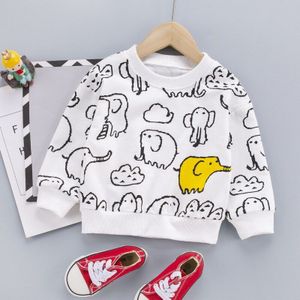 Jongens Herfst Mode Trui Cartoon Olifant Trui Kinderen Lange Mouwen Sweatshirt 1-4 Jaar Oud