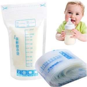 90 Pcs 250Ml Melk Vriezer Zakken Moeder Melk Babyvoeding Opslag Moedermelk Opbergtas Bpa Gratis Baby Veilig feeding Tassen Voeden