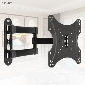 Universele 18Kg Verstelbare Tv Muurbeugel Flat Panel Tv Frame Ondersteuning 15 Graden Tilt Met Gradienter Voor 14 - 42 Inch Lcd