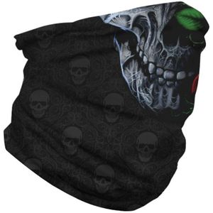 Unisex Magic Sjaal 3D Skull Bull Hoofd Fietsen Winddicht Hoofdband Tulband Bandana 2XPC
