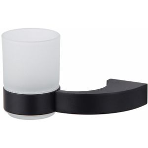 AODEYI Zwart Badkamer Accessoires Robe Haak Handdoek Bar Ring Papier Houder Zeepbakje Toiletborstel Houder Bad Hardware Kit Set