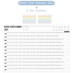 Kalender Papier Agenda Blok Jaar Planner Kids Muurstickers 365 Dagen Maandelijkse Planner Kawaii Notes Schema Schoolbenodigdheden