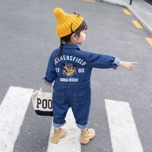 Kinderen Jongens Overalls Baby Meisjes Denim Jeans Bodysuit Kids Kinderkleding Peuter Meisje Marineblauw Lente Herfst Broek