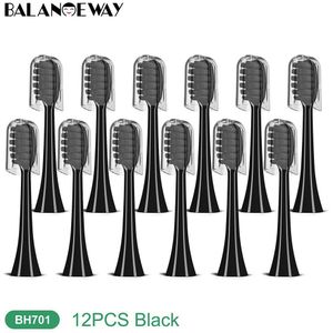 BH701 12-20st Zachte Borstelharen Vervanging Elektrische Sonische Opzetborstels Gezondheid Volwassen Kinderen Gevoelige Tandvleesverzorging Ultrasone Reiniging Tanden Opzetborstels Tandenborstelmondstuk