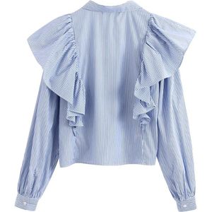 H. sa Tops Vrouwen Blouse Lange Mouwen Turn Donw Coillar Cartoon Dinosaurus Zwart Blouses En Tops Streetwear Losse Casual Tops