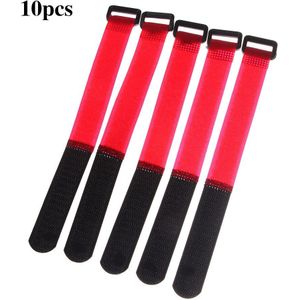 10 Kabelbinders Herbruikbare Bevestiging Draad Nylon Cable Ties Organizer Zip Ties Klittenbandsluitingen Nylon Strap Cord Touw Houder