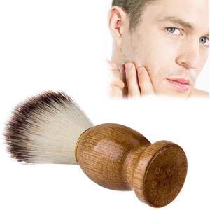 Mannen Scheerkwast Dassenhaar Shave Houten Handvat Salon Veiligheid Hoge Apparaat Pro Tool Borstel Baard Schoonmaken K6I3