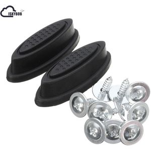 Iskybob 2X Vervanging Plastic Bagage Stud Voet Voeten Pad Zwart Voor Elke Zakken Kit Mode