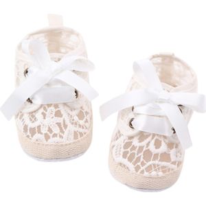 0-18M Baby Meisje Kant Zachte Zolen Pasgeboren 0-18M Lopen Anti-Slip holle-Out Ademend Casual Schoenen