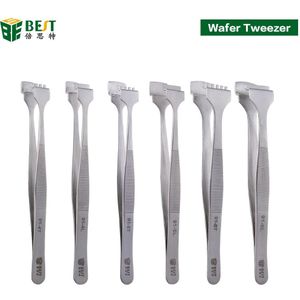 1Pcs Wafer Pincet Met Grote Platte Tip Anti-Statische Pincet Smd Pincet