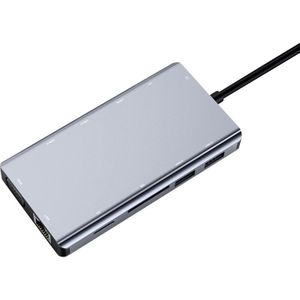 Type C Usb Hub Adapter 11 In 1 USB3.0/2.0 4K Hdmi Sd/Tf Kaartlezer Docking station Pd Snelle Lading Hub