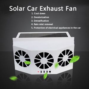 Beste Zonne-energie Voertuig Ventilator Radiator Autoruit Voorruit Zonne-energie Air Vent Cool Uitlaat Dual Fan System Cooler