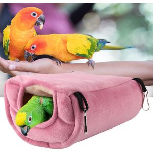 Roze Vogelkooi Woondecoratie Winddicht Warm Pluche Hangmat Opknoping Swing Bed Cave voor Huisdier Vogel Vogelkooi Thuis