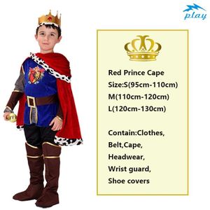 Satcopy Koning Met Mantel Riem Prins Koning Crown Cosplay Kostuum Verjaardagsfeestje Kinderen Jongens Halloween Kerst Cosplay