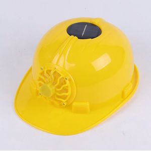 Pe Nieuwkomers Zomer Outdoor Solar Veiligheid Helm Werken Hard Hat Cooling Cool Fan Energiebesparing Ventileren Geel Cap Fietsen