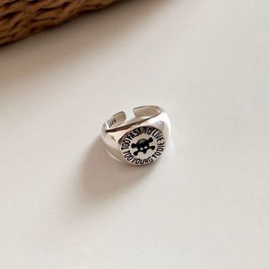 Foxanry 925 Sterling Zilver Verstelbare Ringen Voor Vrouwen Koppels Vintage Handgemaakte Cross Geometrische Verjaardagsfeestje Sieraden