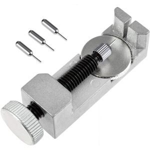 Verstelbare Rvs Metalen Horloge Band Strap Link Pin Remover Repair Tool Ontmanteling Kit Voor Horlogemakers Met 3 Extra Pinnen