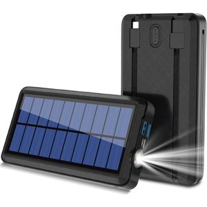 Qi 80000Mah Wireless Solar Power Bank Draagbare Externe Lader Snel Opladen Led Poverbank Externe Batterij Voor Iphone Samsung