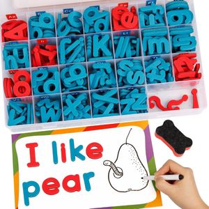 D-Fantix Magnetische Letters 208 Pcs Hoofdletters Kleine Schuim Alfabet Abc Magneten Koelkast Koelkast Educatief Speelgoed Voor Kid