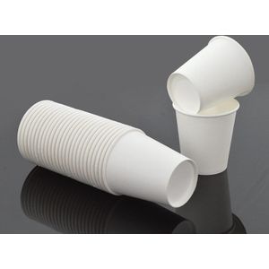 100Pcs 90Ml 3Oz Witte Wegwerp Koffiekopje Kleine Mini Smaak Thee Sap Fruit Salade Yoghurt pudding Wijn Paper Cups